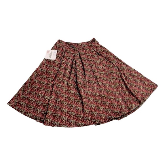 LuLaRoe Red and Yellow Triangles on Black Print Madison XS NWT - Picture 3 of 6